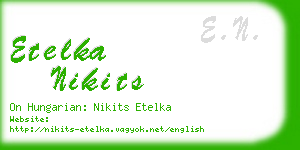 etelka nikits business card